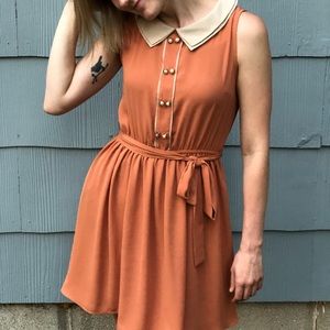 Burnt Orange Vintage-inspired Dress
